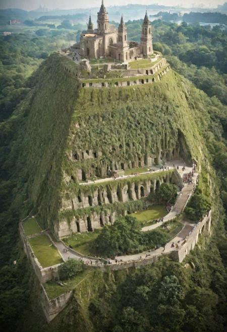 (The main castle, the center of the kingdom,urban landscape:1.5),
(a changing skyline, towering spires, thick walls, and extremely huge scale:1.4).
(statue, monument, square, fountain, cloister, central axis:1.3),
(extra huge Cathedral:1.1),
(easy to defend and difficult to attack in the spectacular natural landscape:1.2),
(Renaissance, Neoclassical, Baroque, Rococo, brutalist architecture:1.2),
(elegant, classic:1.2),
(dark fantasy style:1.1),(creeping fog:0.9),
(rich brown and blue color shades:1.4), (harmonious colors:1.0),
(real landscape:1.1), (blurred background:1.0),
(buildings|BREAK|trees|BREAK|Crowd|buildings|BREAK|trees|BREAK|Crowd|buildings|BREAK|trees|BREAK|Crowd:0.5), 
[(background, more_details:0.3), (more_details:0.6), (more_details:0.9), (more_details:1.2):0.65],[:traffic|windows|railing|stair|balcony|terrace|crowd|Sidewalk|vehicle|trees|equipment| detailed signal_details:0.7], [:marble|granite|lbrick|tile|metal|concrete|glass|foliage_material texture:0.7], (real landscape:1.1), (blurred background:1.0), [buildings|BREAK|trees|BREAK|Crowd|buildings|BREAK|trees|BREAK|Crowd|buildings|BREAK|trees|BREAK|Crowd:0.7], [(background, more_details:0.3) 
easynegative, BadDream, great lighting, extrusionbuilding, void, hillscastel, mayamaze