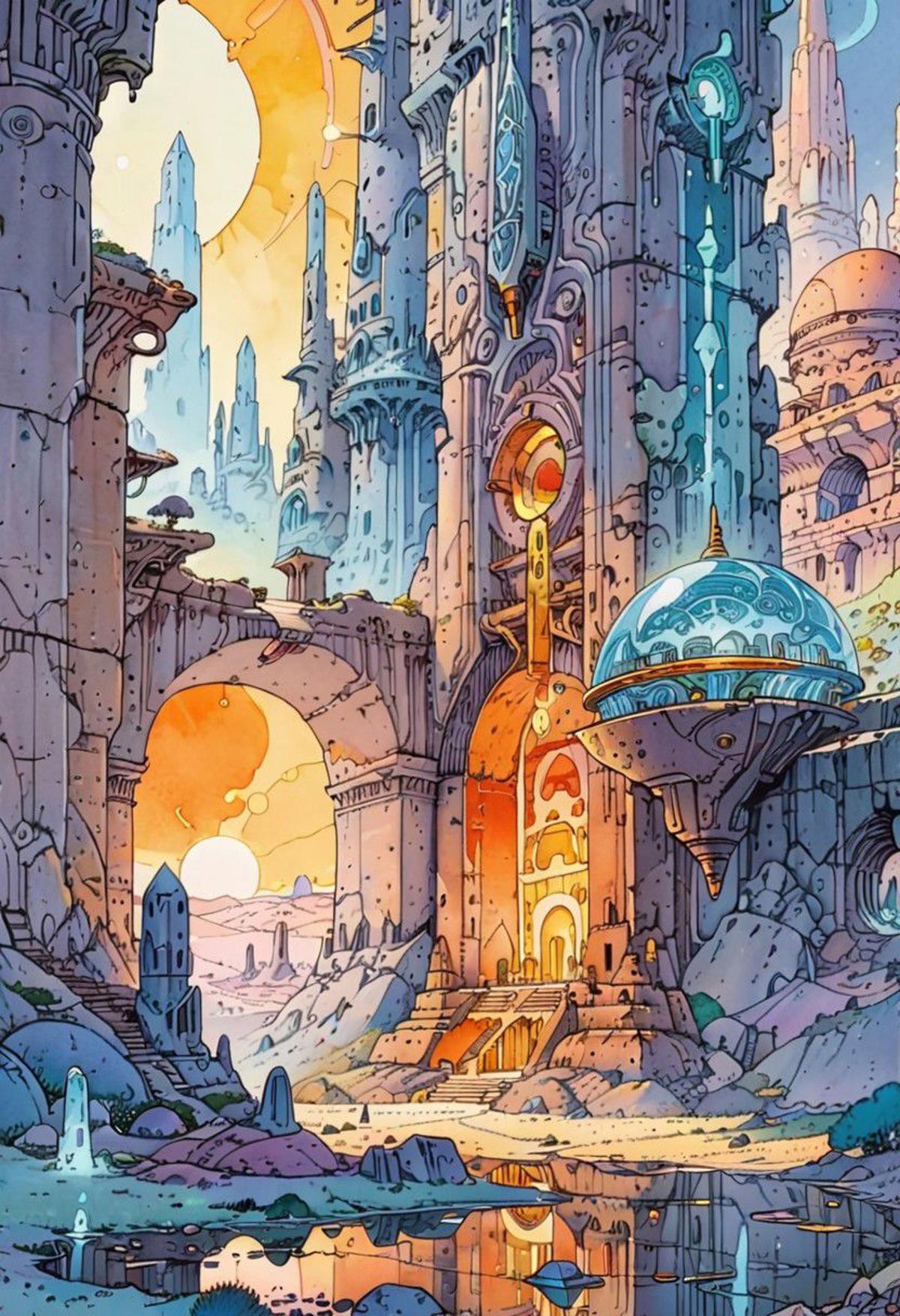 Essenz - Jean Giraud/Moebius [Voyage d'Hermès] (Style LoRa for SDXL 1.0) image by zedarkstorm