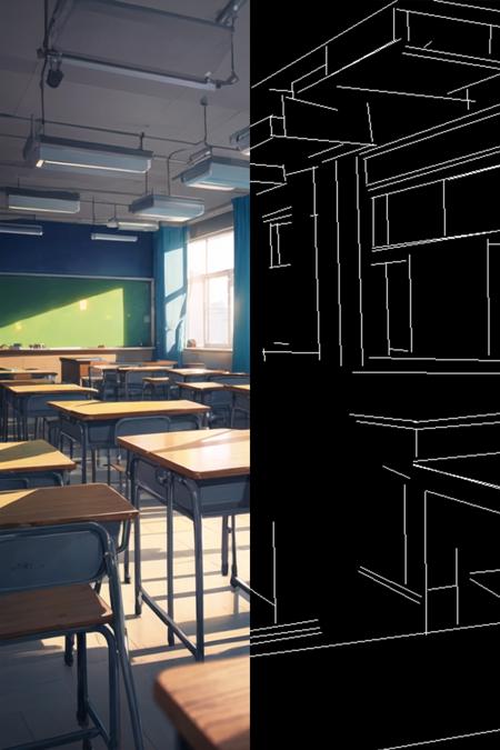 MLSD] Backgrounds - Classroom v1.0, Stable Diffusion Other