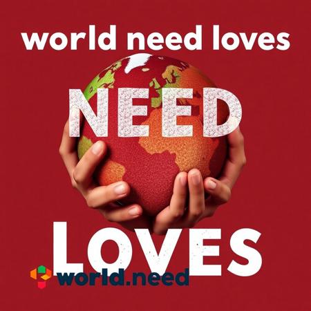 charity ad text"world need loves"