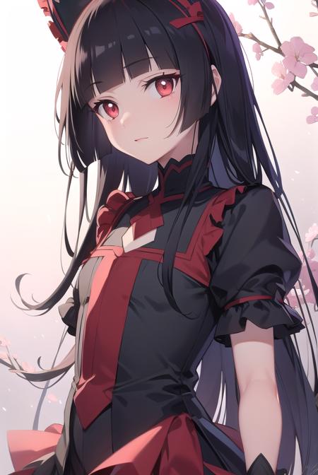 rorymercury, <lora:rorymercurytest-clean:1>, rory mercury, black hair, blunt bangs, hime cut, hair ornament, lipstick, long hair, makeup, (small chest:1.2), (red eyes:1.5),
BREAK black gloves, black thighhighs, garter straps, gloves, gothic, hair bow, gothic fashion, puffy short sleeves, puffy sleeves, short sleeves, thighhighs,
BREAK outdoors, city,
BREAK looking at viewer,
BREAK <lora:GoodHands-vanilla:1>, (masterpiece:1.2), best quality, high resolution, unity 8k wallpaper, (illustration:0.8), (beautiful detailed eyes:1.6), extremely detailed face, perfect lighting, extremely detailed CG, (perfect hands, perfect anatomy),