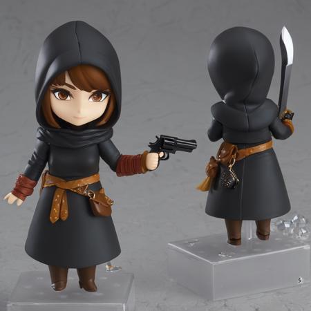 Female thief <lora:nendoroid:1.5>, masterpiece, best quality, high quality, absurdres