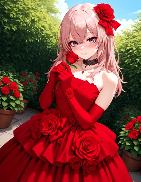 Kurumi's Red Gown - Commission
