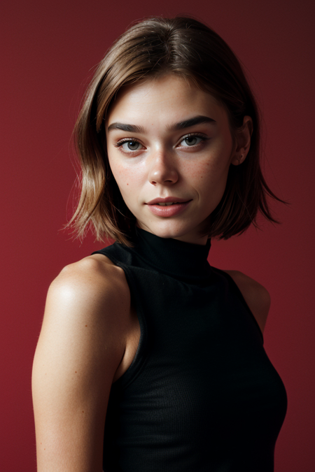 SashaPorfirova, razored combover bob haircut, young woman, ((slim, fit, lanky, coltish:1.5)), white bodycon dress, spaghetti straps, looking at viewer, Hasselblad H6D, 80mm portrait, natural lighting, oiled skin, perfect eye blush, slightly open mouth, long eye lashes, <lora:epiCRealismHelper:0.2>, <lora:hairdetailer:0.3>, ((basic black backdrop:1.3)), detailed skin texture, (blush:0.5), (goosebumps:0.5), subsurface scattering, RAW candid cinema, 16mm, color graded portra 400 film, remarkable color, ultra realistic, textured skin, remarkable detailed pupils, realistic dull skin noise, visible skin detail, skin fuzz, dry skin, shot with cinematic camera