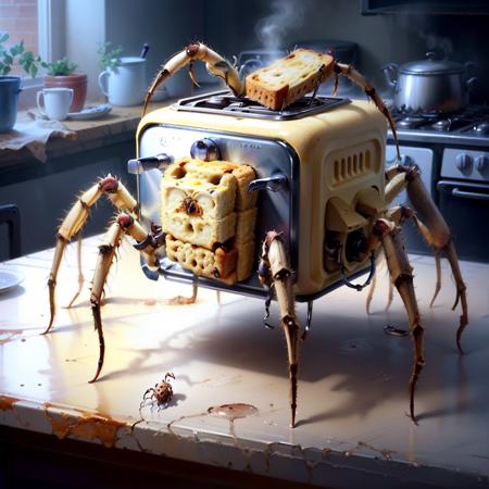 <lora:ArachnoPhobiaAI:.8> ArachnoPhobiaAI  toaster