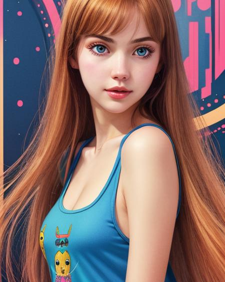 best quality,masterpiece,highly detailed,ultra-detailed,   <lora:neg4all_bdsqlsz_V3.5:-1> <lora:70Style_last:2> 70s Illustration Style
1girl,  upper body, ,tank top,