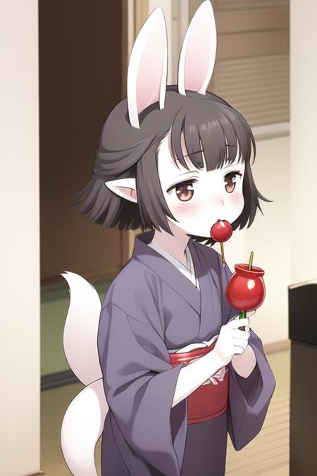 Hasaha, animal_ears, black_hair, brown_eyes, pointy_ears,  short_hair, fox ears,animal_ears, black_hair, brown_eyes, pointy_ears,  short_hair, fox ears,