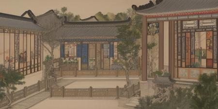 gongbihuamasterpiece,best quality,highly detailed,Amazing,finely detail,8k wallpaper,score:>=60,courtyard<lora:LD ~i|hW:fo:0.8>