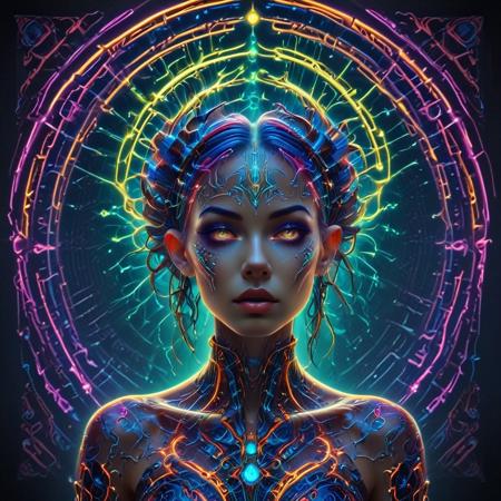 Techno Fairy New Age Cyberpunk Bioluminescence V1