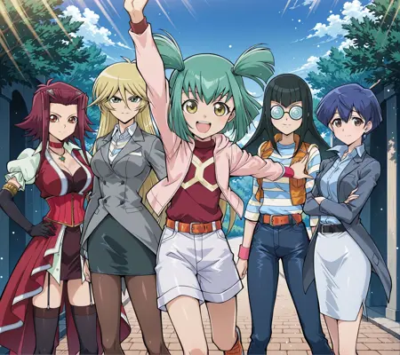 Aki Izayoi | Luca | Sherry Leblanc | Carly Nagisa | Mikage Sagiri | Misty Lola (Yu-Gi-Oh! 5D's)