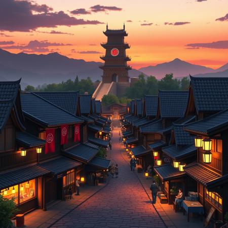A perfectly accurate, ultra-realistic 4K depiction of Konoha, the Hidden Leaf Village from Naruto. The traditional wooden buildings with curved, tiled rooftops line the stone-paved streets. Red banners with the village symbol gently sway in the breeze. The massive Hokage Monument towers in the background, bathed in the soft glow of the setting sun. The ramen shop, the market stalls, the training grounds—everything is exactly as seen in the anime, but the village is completely empty.
There are no people, no movement, no sound—only stillness. The warm light from windows and lanterns flickers softly, casting long shadows, yet there is no sign of life. The sky transitions from deep orange to a soft purple hue, reflecting on the rooftops. The village feels frozen in time, familiar yet unsettlingly quiet, as if Konoha exists in a moment between reality and memory.