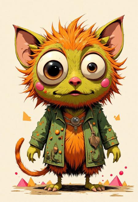 a cute adorable anthropomorphic eyeball monster dress like a cat, fluffy fur, 
cute, big-eye, adorable, brightly colored, cheerful, anime influence, naughty face, laughing, happy, playful, cheerful, bright, vibrant, light-hearted,  
characters, digital, fantasy, illustration, manga-anime, portraits, whimsy, 
3d-rendering, concept-art, digital, dreaminess, 
eeriness, fantasy, photorealism, other-worldliness, realism, science-fiction, surreal, colorful, 
R3alisticF, Midjourney_V7, WackyGraphDaal
