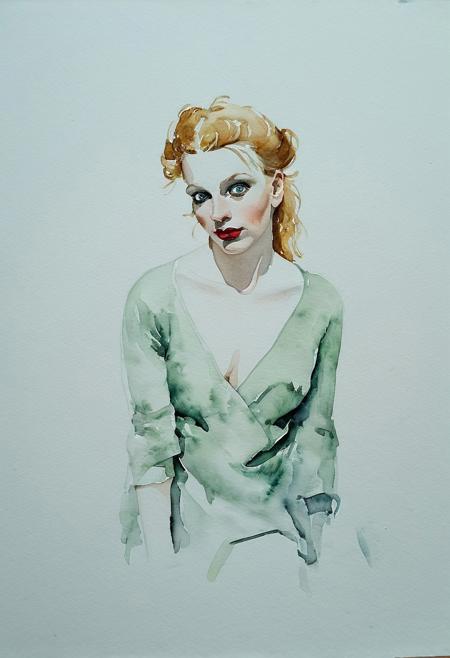 Facial expression style, (watercolor:1.3), (Gil Elvgren:1.1), ((clever pirate)) Greek female (cute:1.4), (sagging empty breasts:0.7), (Andrew Wyeth:0.4)