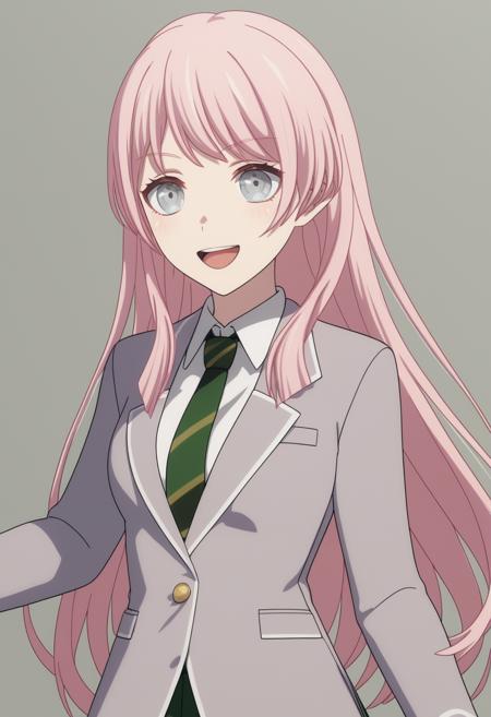 chihaya anon pink hair grey eyes school uniform