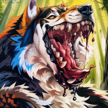 Furry Vore, Blood, Scar, Mad muzzle LoRA