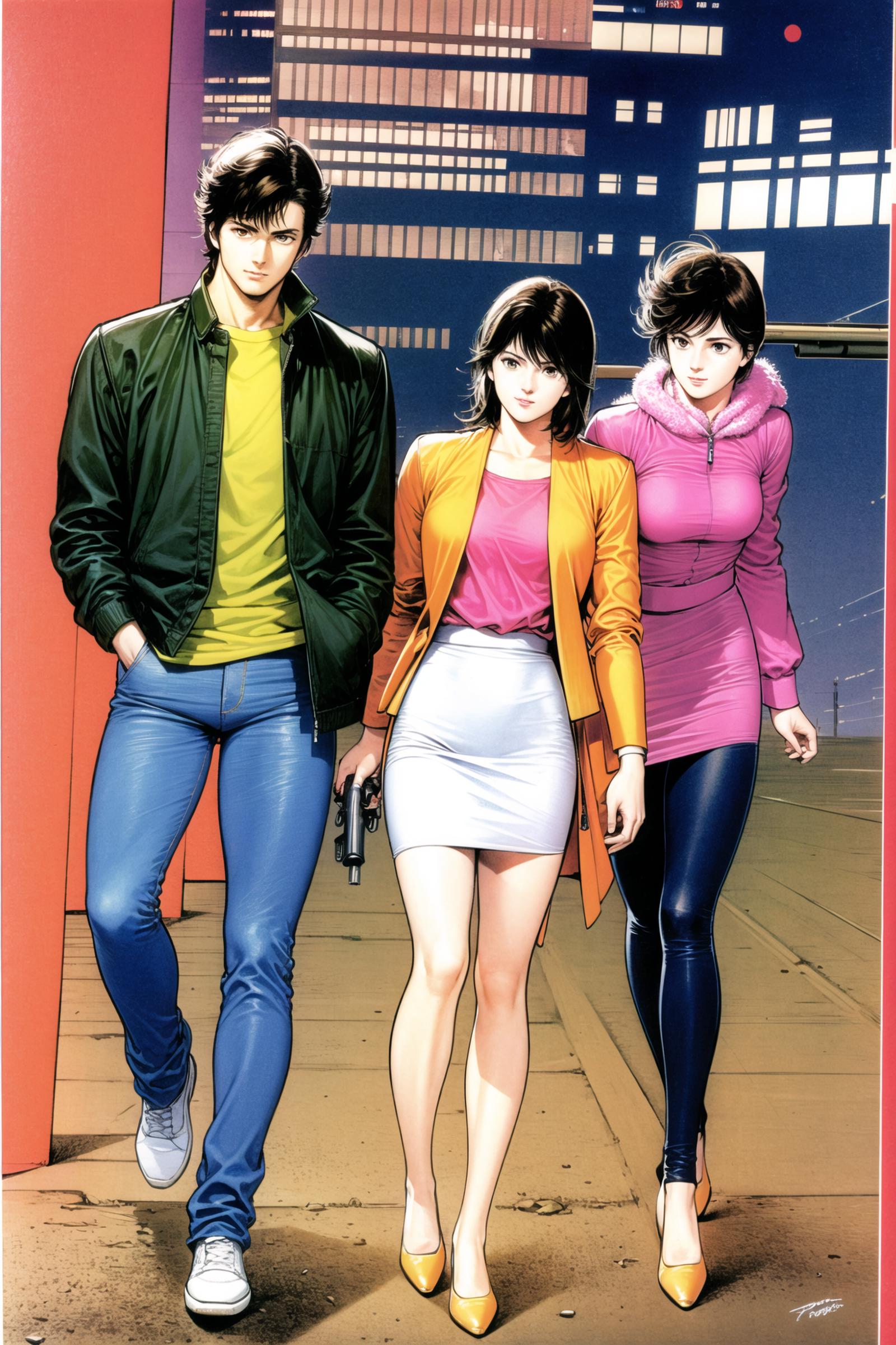 Tsukasa Hojo/北条司 《Cat's Eye》/《猫眼三姐妹》 《City Hunter》/《城市猎人》  - Artist Style image by flyx3