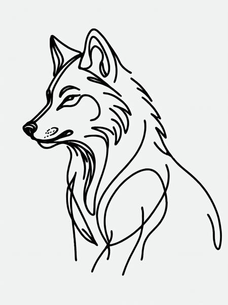 A simple ais-lineart wolf <lora:Line_Art_SDXL:1>