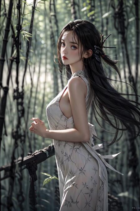 masterpiece,best quality, 1 girl, standing, white dress, bamboo forest,  <lora:Xinzhongshi_mo:0.8>
8k,,sexy,(realistic:1.1), (photorealistic:1.1), (masterpiece:1.1), (best quality:1.1), RAW photo, highres, ultra detailed, High detail RAW color phot