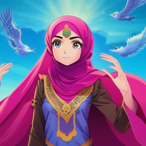 Arabesque Visions: AI-Powered Arabic Anime Art Generator image by falahgs