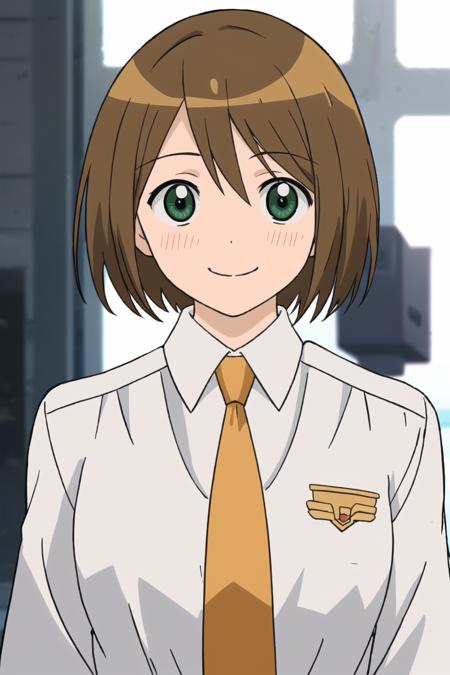 1girl,cleavage,smile,
best quality,masterpiece,looking at viewer,
depth of field,cowboy_shot,
akeno mihoshi,brown hair,short hair,green eyes,(white school uniform:1.2),necktie,<lora:005-æµªæ¼«è¿½æç¤¾-æéç¾æV2:0.75>,