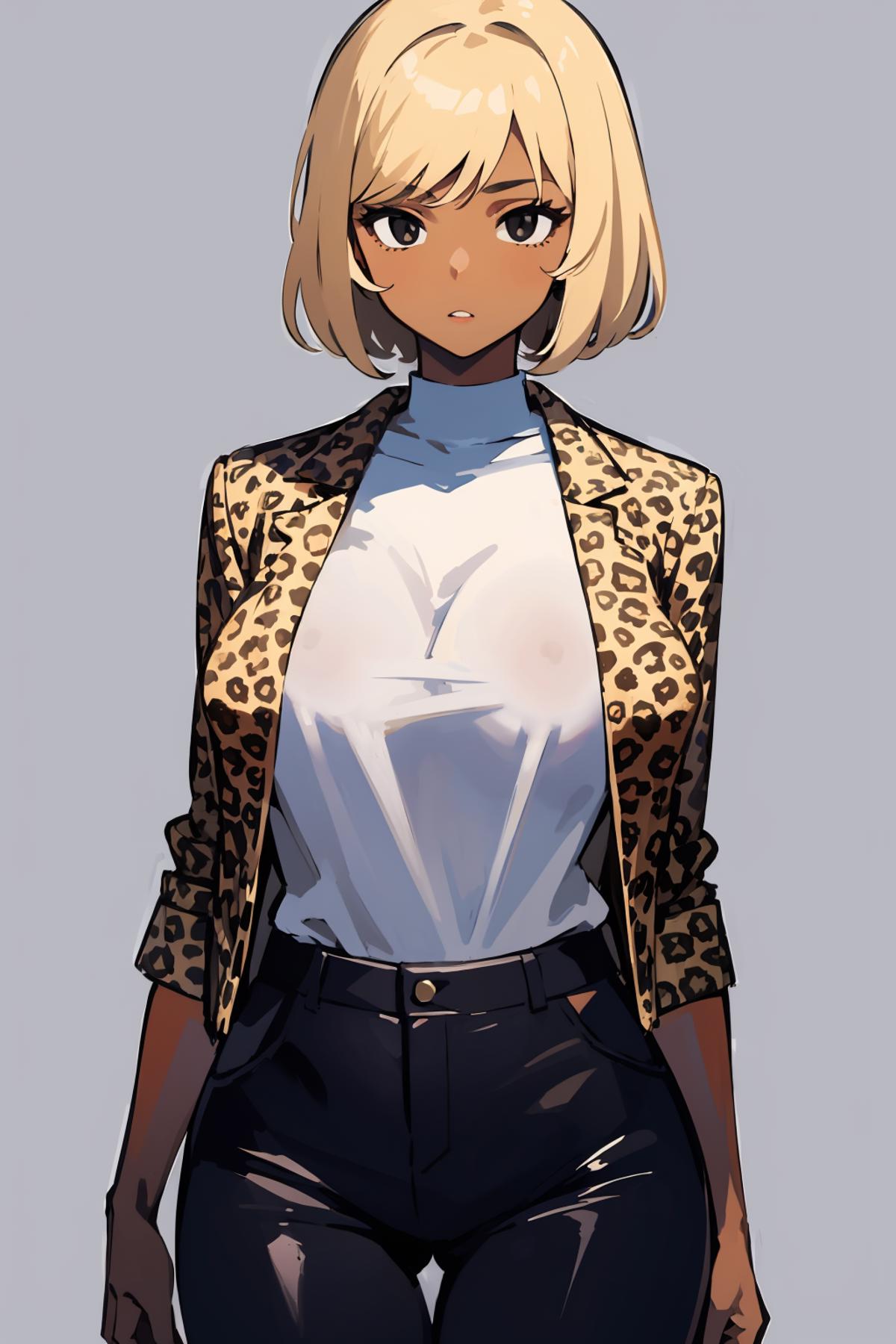 leopard print clothes (legwear, armwear, dress, jacket, etc) image by Wasabiya