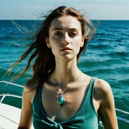 RAW full body analogue photo of a beautiful 20 years old woman, clear focus, 8K,__Random_Woman__,Ocean Guardian: Nautical tattoos, maritime rings, shell necklaces, calm gaze, natural makeup, guardian attire, boat shoes, minimal piercings, wavy, sea-green cloak. ,photo Fantasy art combining the styles of Boris Vellejo and Luis Royo,Photorealistic, real photo, god rays, 1girl, 21yo,realistic, ,Sexy pose, erotic pose, exhibitionism