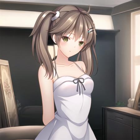 medium breasts ,white dress, beautiful detailed eyesï¼Studio Lighting, twintails, {{masterpiece}}, illustration,{best quality},delicate details,refined renderingï¼
extremely detailedï¼ ((ultra-detailed)), (illustration), (detailed light),dramatic_shadow,ray_tracingï¼{an extremely delicate and beautiful girl},style of cygames,out-of-frame censoring, masterpiece, best quality,, masterpiece, best quality, <lora:moxiaoju-000016:1>, masterpiece, best quality,