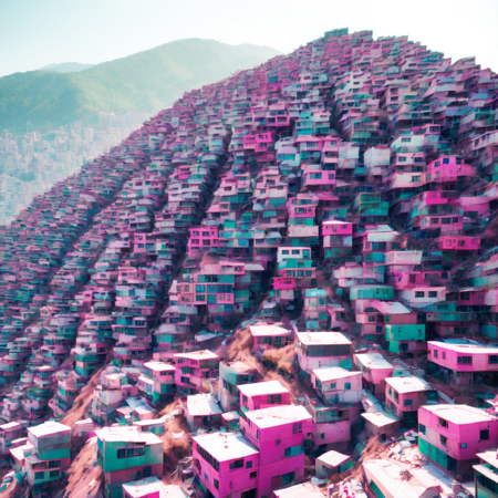 photo, a large group of buildings sitting on top of a hillside (glitchslums style:1) <lora:djzGlitchSlumsV21:1>