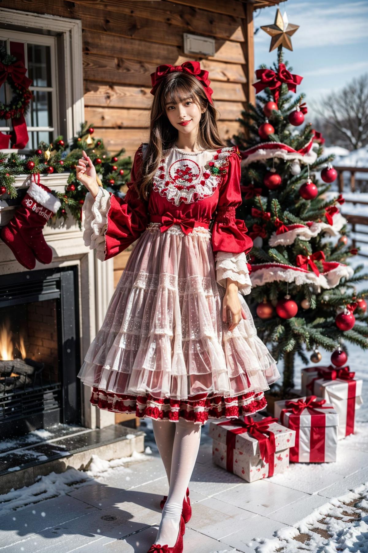 [Realistic] Christmas dress | 圣诞小裙几 image by cyberAngel_