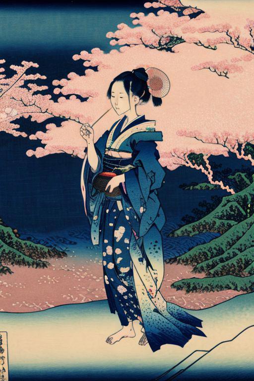 Katsushika Hokusai (葛飾 北斎／かつしか ほくさい) a ukiyo-e  Style image by Pot8o