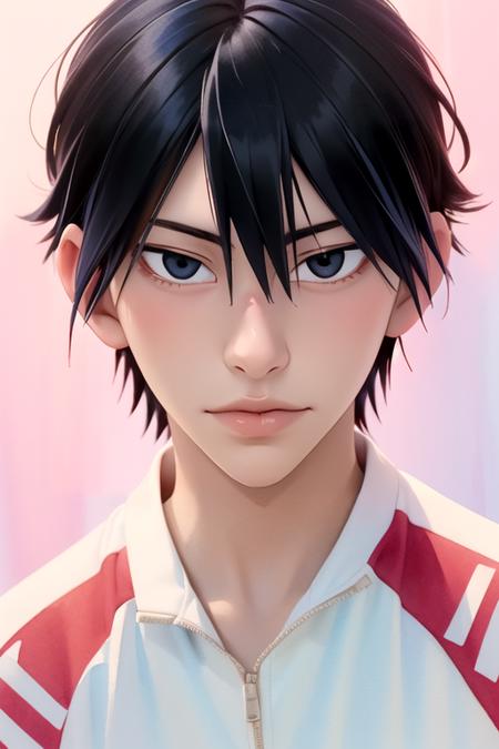 shunsuke_imaizumi, black hair, black eyes, hair between eyes