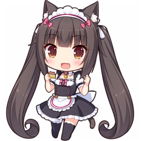 <lora:super-choko-newlora-v4:1>,è¯åå¹¶åå«æ ç­¾
æé¤æ ç­¾
ç»å»
1girl, cat ear legwear, animal ear legwear, solo, cat ears, animal ears, cake, long hair, thighhighs, tail, cat tail, twintails, food, bell, slit pupils, open mouth, very long hair, maid headdress, smile, cat girl, black thighhighs, maid, brown eyes, looking at viewer, black hair, waitress, :d, zettai ryouiki, brown hair, blush, transparent background, jingle bell, ribbon, neck bell