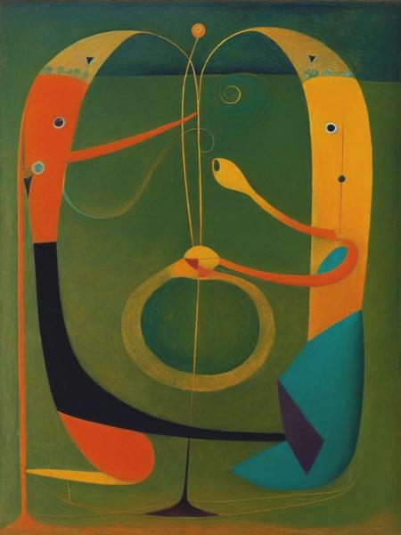 <lyco:VictorBrauner:1.0> Victor brauner painting realistic woman and man entangled