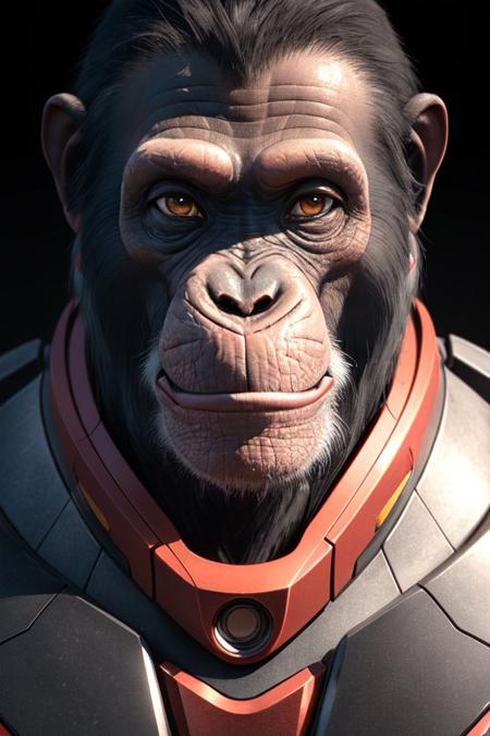 masterpiece, (photorealistic:1.4), best quality, an chimpanzee optimus prime, detailed, intricate , RAW photo, 8k uhd, film grain