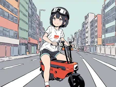 Folding Scooter Motocompo Lora SDXL
