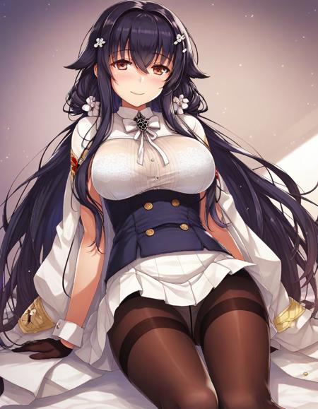  azuma \(azur lane\) military uniform, pantyhose  china dress wedding dress