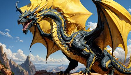 high quality,  highly detailed, 8k,Gently rebelling yellow dragon s tales, the black dragon is fluttering in the wind, by Greg Rutkowski, fantasy art, concept art,Detailed mesmerizing background  with highly detailed, digital painting, artstation, concept art, smooth, sharp focus, illustration, ArtStation, artgerm, donato giancola, Joseph Christian Leyendecker, WLOP, Boris Vallejo, Artgerm