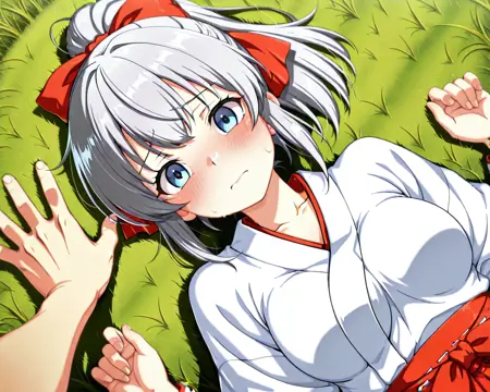 Civitai 壁ドンのような床ドンのような / Diagonal lying-down kabedon - yukadon.