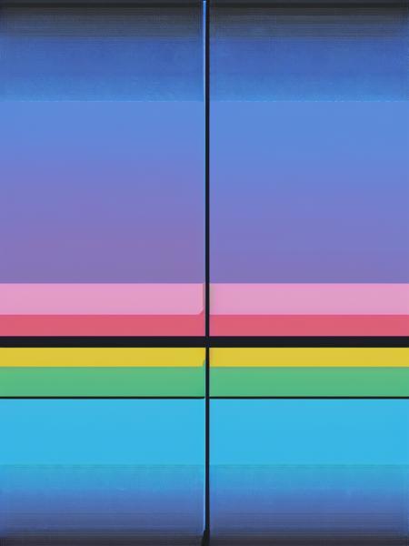 graphic of a rectangle split into four quadrants - each with a different colour in gradients by felipe pantone