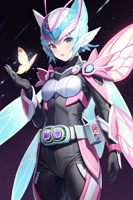 butterfly, fairy, helmet, tokusatsu, belt, solo