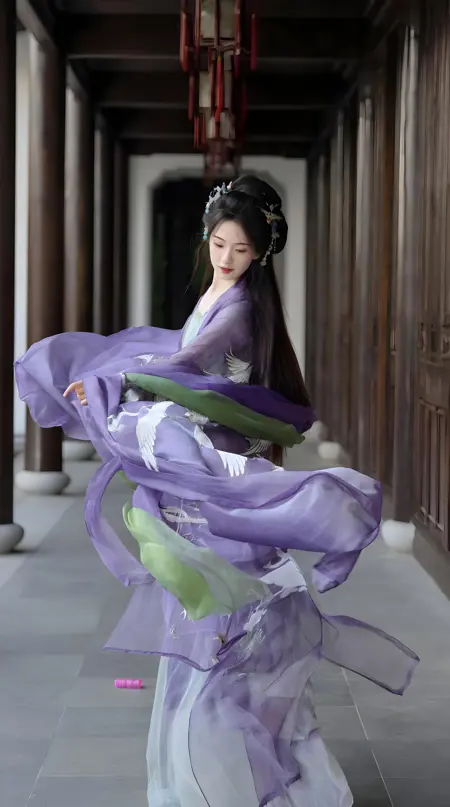 千问汉服Style1_衣袂翩跹