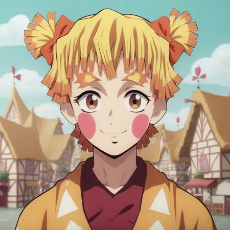 Slime's Zenitsu Show Girl Disguise (Demon Slayer)