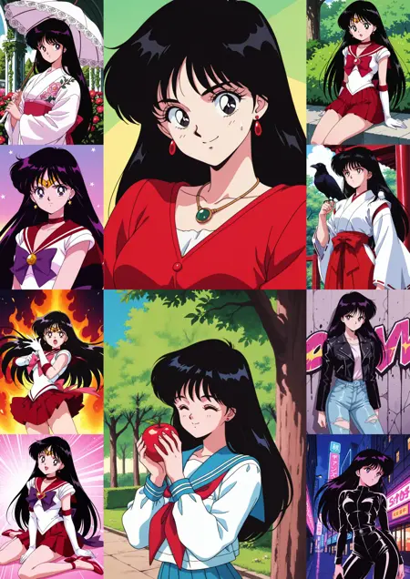 Rei Hino (Sailor Mars) - Retro - [Character] - IllustriousXL