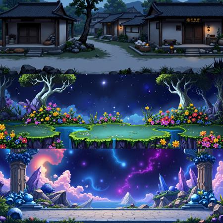 Game Map_ Landscape Map_ Game background v2