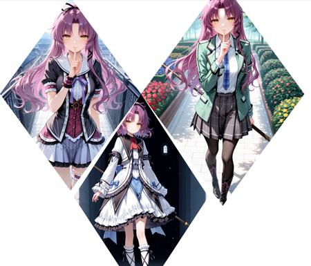[Character]Renne Bright 3 costume in 1 from sora to kuro no kiseki /从空轨到黎轨的 玲 布莱特 的三种装扮 Illustrious