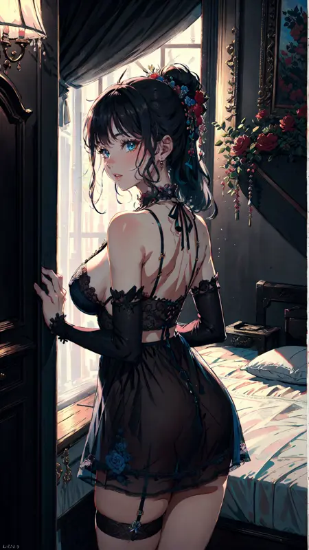 Tutu’s animation (transparent mesh skirt)/图图的二次元(透明网纱小裙子)