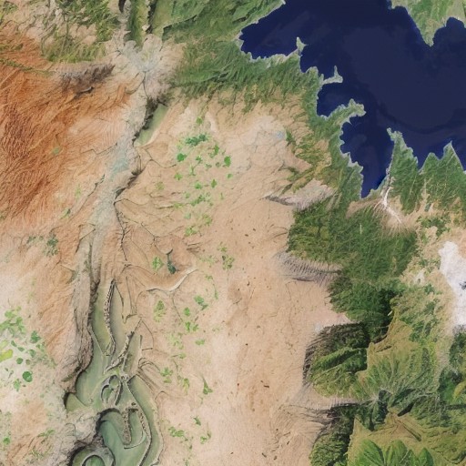 satellite image of oeax location, mapsatimageeu, (gamelandscapeheightmap512:0.5), cost, ((ocean)), mesa, hills, rivers,