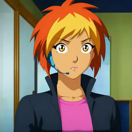 Yoko with short hair (Team Galaxy)