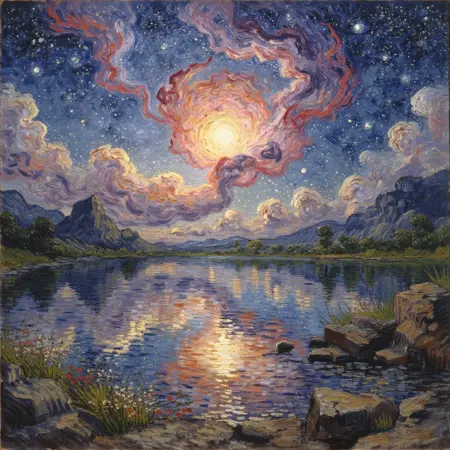梵高油画风格Vincent van Gogh's oil painting style