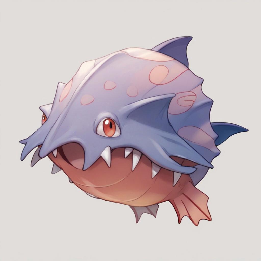 score_9,score_8_up,score_7_up, nv-pokegen1, pastel colors, angler fish, Dark-Type,